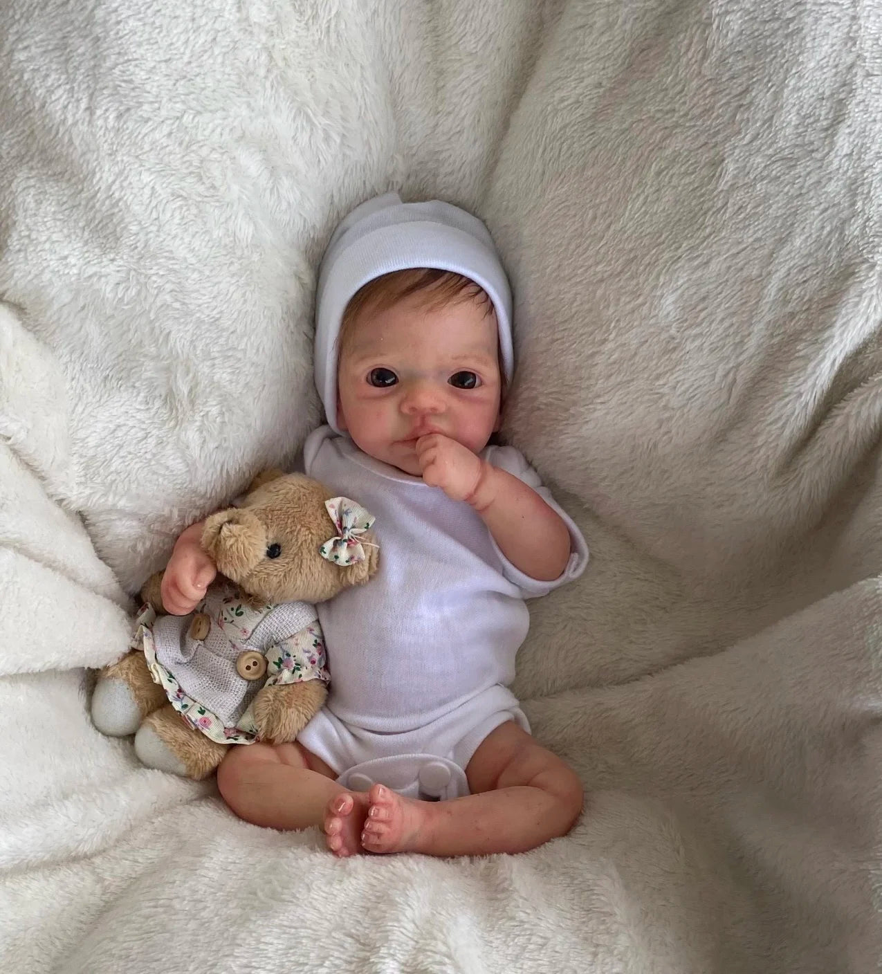 26cm Waterproof Full Body Silicone Reborn Baby Girl With Rooted Hair Handmade Painted Skin Bebe Reborn reales para niñas lifelikesiliconereborns.com