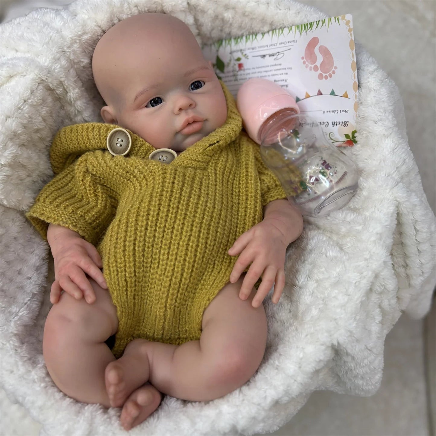 17Inch Washable Open Eyes Soft Silicone Reborn Girl Doll With 3D Painted Skin Can Handmade Bebe Reborn Girl For Family's Gift lifelikesiliconereborns.com