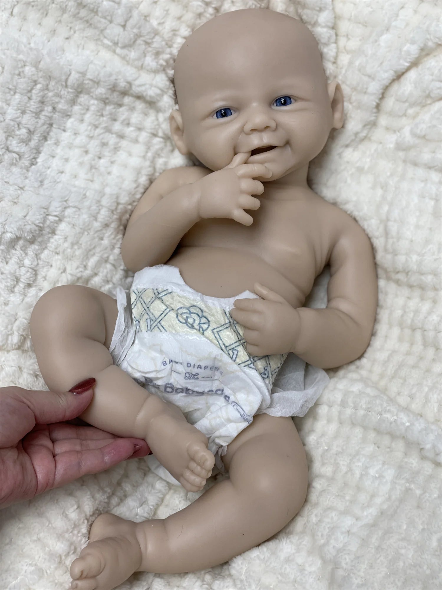 18Inch Can Open Mouth Vivienne Full Body Silicone Bebe Reborn Girl Painted Handmade reborn bébé silicone complet tout le corps lifelikesiliconereborns.com