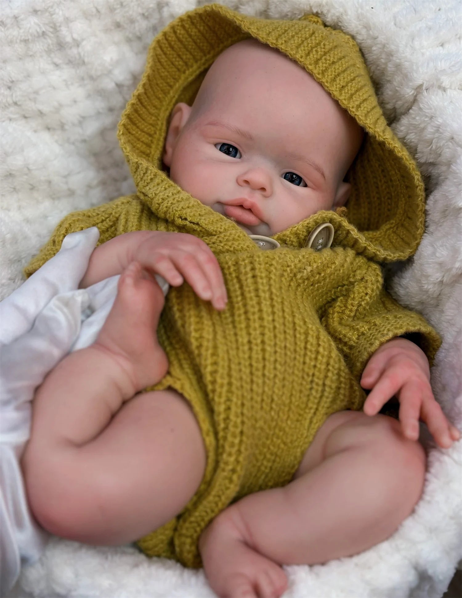 17Inch Washable Open Eyes Soft Silicone Reborn Girl Doll With 3D Painted Skin Can Handmade Bebe Reborn Girl For Family's Gift lifelikesiliconereborns.com