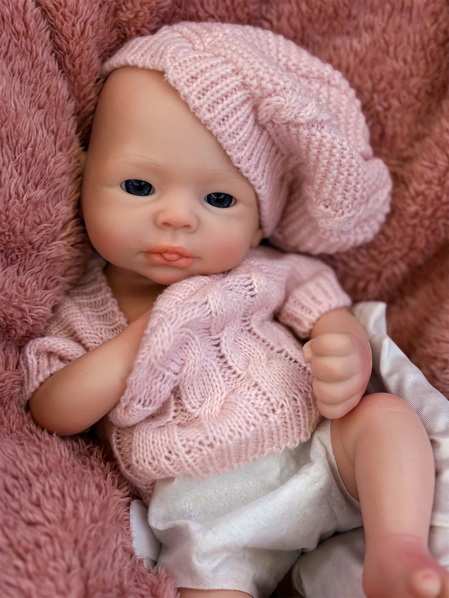 13Inch Painted Reborn Baby Dolls Cute Girl Whole Body Soft Solid Silicone Painted Reborn Baby Doll Toys Corpo De Silicone lifelikesiliconereborns.com