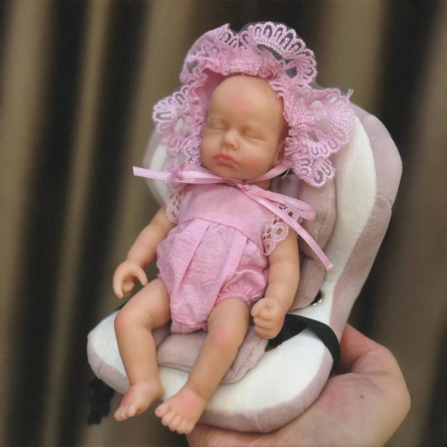 Anjo Doll 6 Inch Mini Palm Girl Loulou Soft Solid Silicone Reborn Doll Sleep Bebe Reborn Doll Pеборн Bebê Reborn Kукла Pеборн lifelikesiliconereborns.com