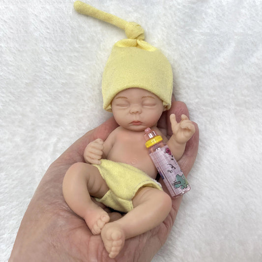 6 Inch Full Solid Silicone Bebe Palm Reborn Doll Handmade LifeLike Baby кукла реборн мальчик lifelikesiliconereborns.com