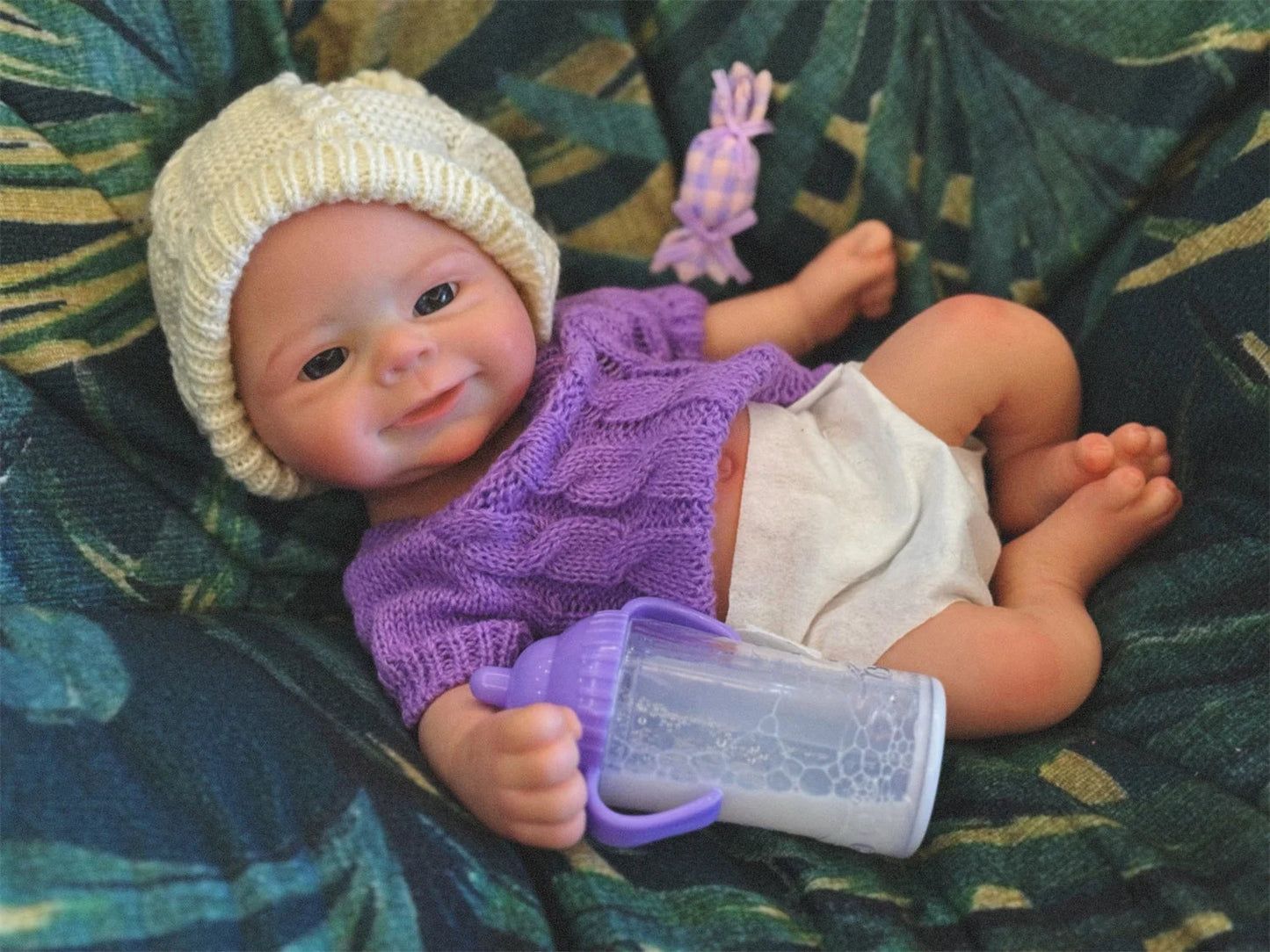 Can Open Mouth 33cm Washable Solid Silicone Bebe Reborn Girl and Boy Lifelike Painted Skin Reborn Baby Doll For Kids Gift lifelikesiliconereborns.com