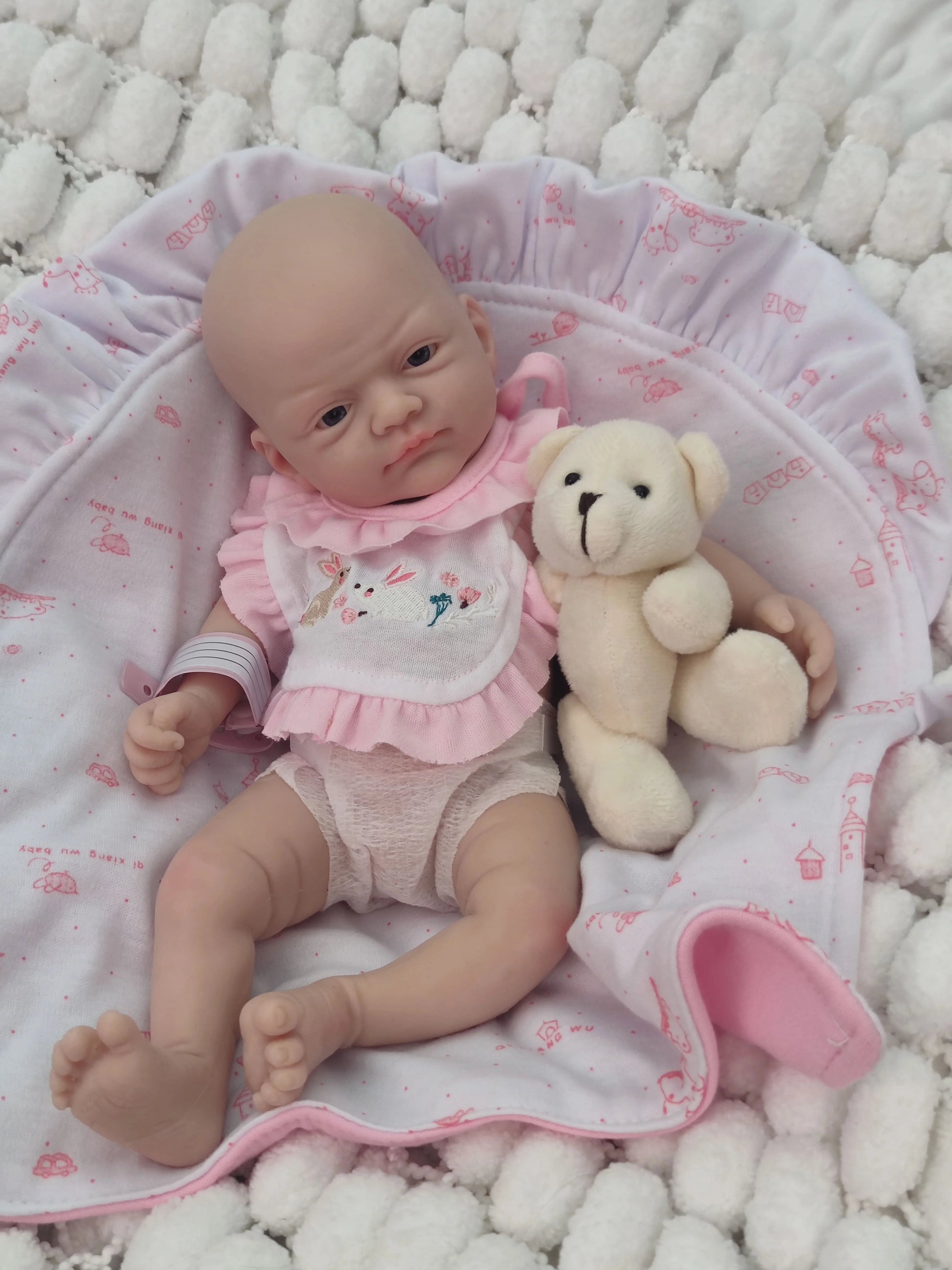 12" Micro Preemie Cute Full Body Soft Silicone Baby Doll Boy Lifelike Reborn Doll Surprise Children Anti-Stress Cuerpo Entero lifelikesiliconereborns.com