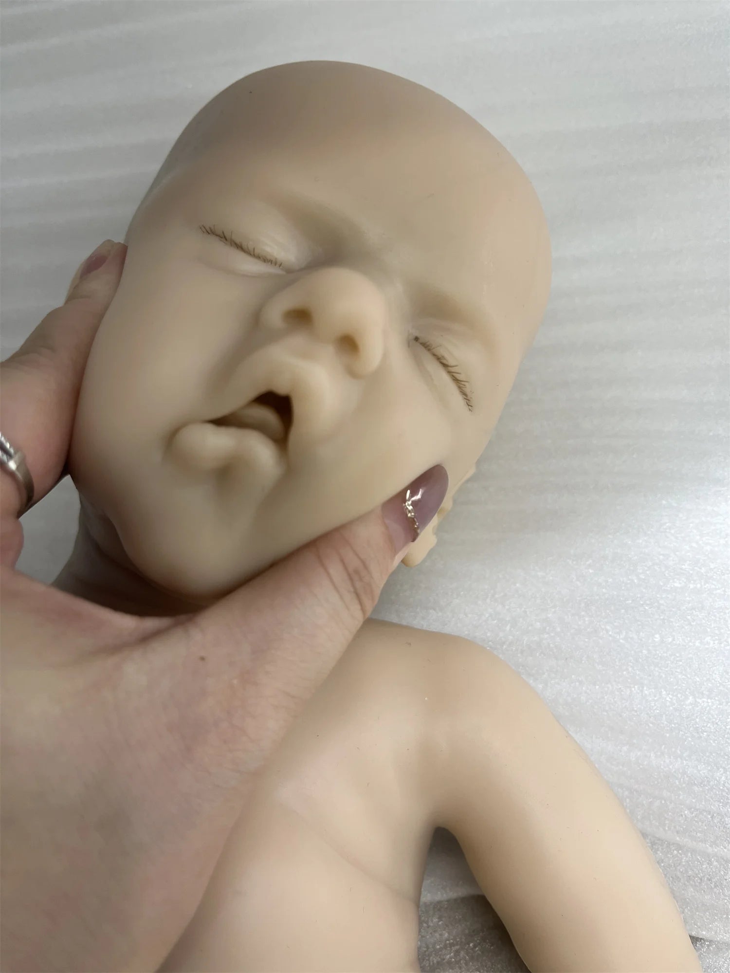 Can Open Mouth 45cm Twins Sam Reborn Baby Girl and Boy Full Body Solid Silicone Un/Painted Bebe Reborn Soft Touch Feeling Doll lifelikesiliconereborns.com