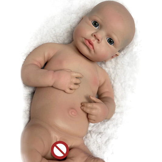 45CM Boy Loulou Bebê Reborn De Silicone Painted/Unpainted Full Body Silicone Reborn Doll Kit Corpo De Silicone Inteiro lifelikesiliconereborns.com