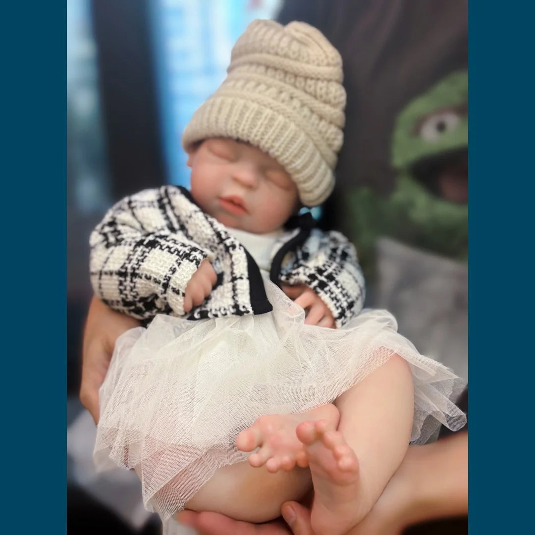 22Inch Big Size Can Open Mouth bébé reborn de silicona Girl Doll With Rooted Hair Soft Touch Flexible Reborn Toddler  Doll lifelikesiliconereborns.com