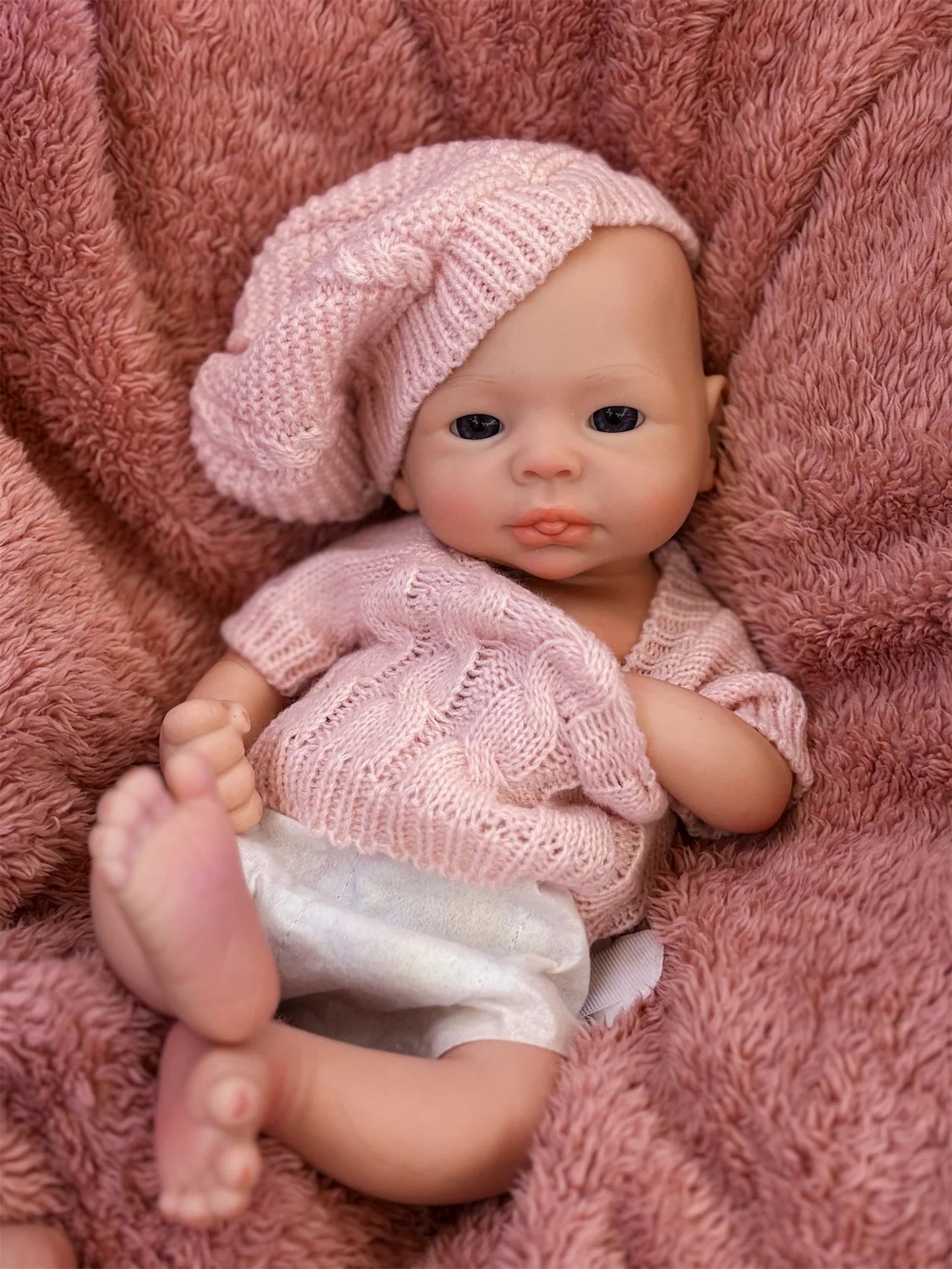 13Inch Can Washable Open Eyes Whold Body Solid Silicone Bebe Reborn Girl Lifelike Painted Newborn Baby Doll For Kids Gift lifelikesiliconereborns.com