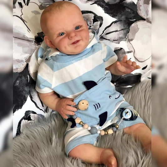 Shaya 20-22" Reborn Dolls 3D Painted Smile Boy Soft Vinyl Finished Bebe Reborn Doll Toys Muñecos Reborn lifelikesiliconereborns.com