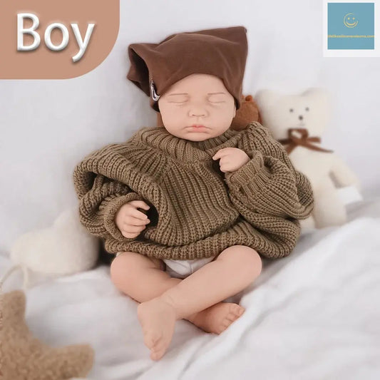 Sleeping Little Prince "19.3-inch solid silicone reborn baby boy 3.45kg super real weight baby boy sleeping style lifelikesiliconereborns.com