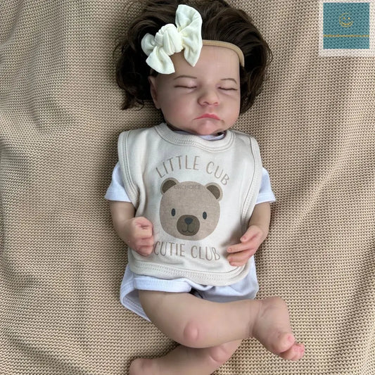 Soft Lifelike Silicone Reborn Baby Girl 50cm Realistic Skin Tones Hand-Painted Details Doll As Cherished Memorial Keepsakes lifelikesiliconereborns.com