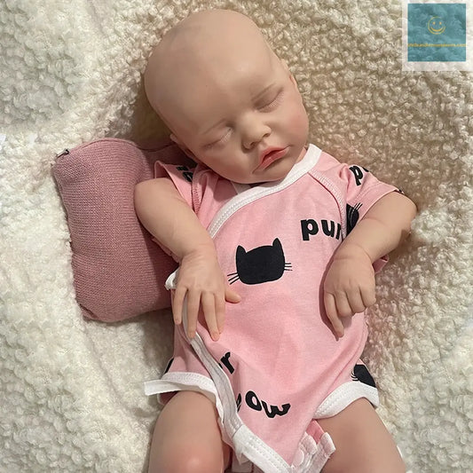 Unpainted 18inch Full Body Silicone Reborn Baby Doll Girl Lifelike Realistic Sleeping Doll Bebe Toys for Children Gift lifelikesiliconereborns.com