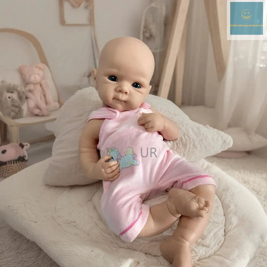 Unpainted 19" 100% Solid Platinum Silicone Reborn Doll DIY Blank Newborn Baby Girl Blue Eyes Painter Collectibles Gift lifelikesiliconereborns.com