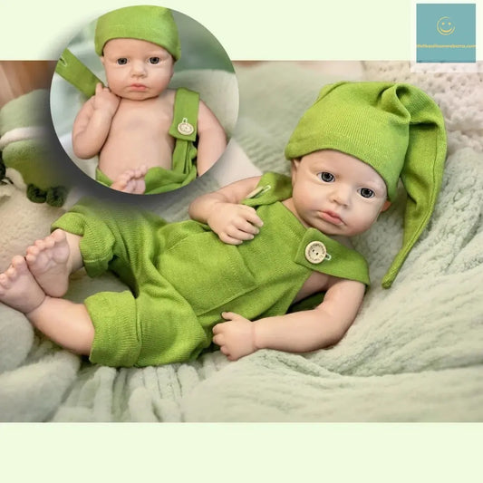 Washable 18Inch LouLou bebe reborn de silicona Boy Doll With Painted Bald Soft Touch Handmade Lifelike Corpo De Silicone Doll lifelikesiliconereborns.com