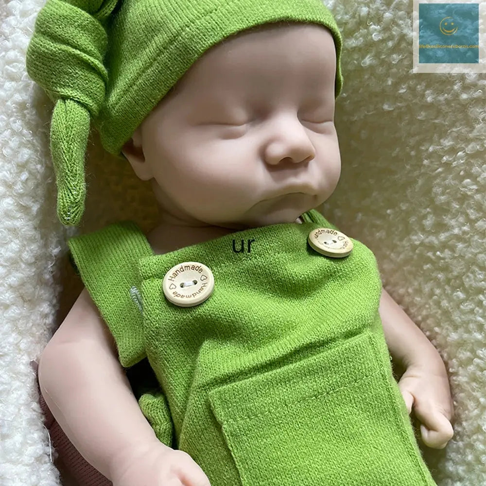 Waterproof Painted 17Inch Silicone Reborn Baby Boy Asleep Newborn Doll Realistic Details for Hobbyists Collector Kids Toy lifelikesiliconereborns.com