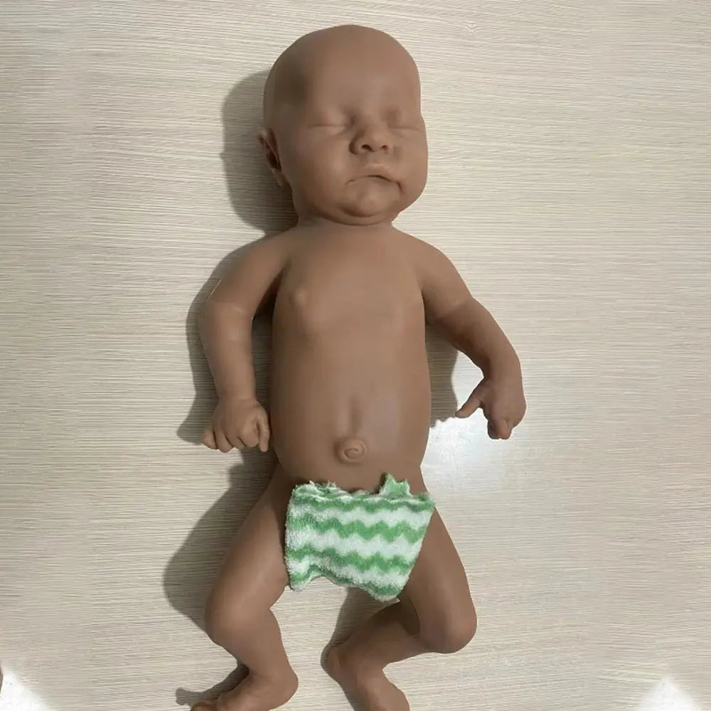 Waterproof Painted 17Inch Silicone Reborn Baby Boy Asleep Newborn Doll Realistic Details for Hobbyists Collector Kids Toy lifelikesiliconereborns.com