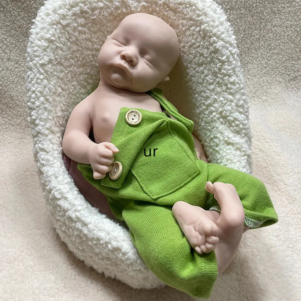 Waterproof Painted 17Inch Silicone Reborn Baby Boy Asleep Newborn Doll Realistic Details for Hobbyists Collector Kids Toy lifelikesiliconereborns.com