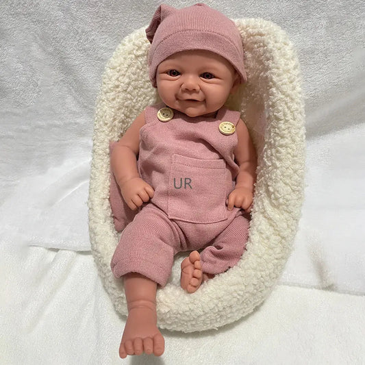 Waterproof Weighted Baby Girl 18" Lifelike Full Body Silicone Reborn Dolls Soft Handmade Newborn Dolls for Collector Gift lifelikesiliconereborns.com