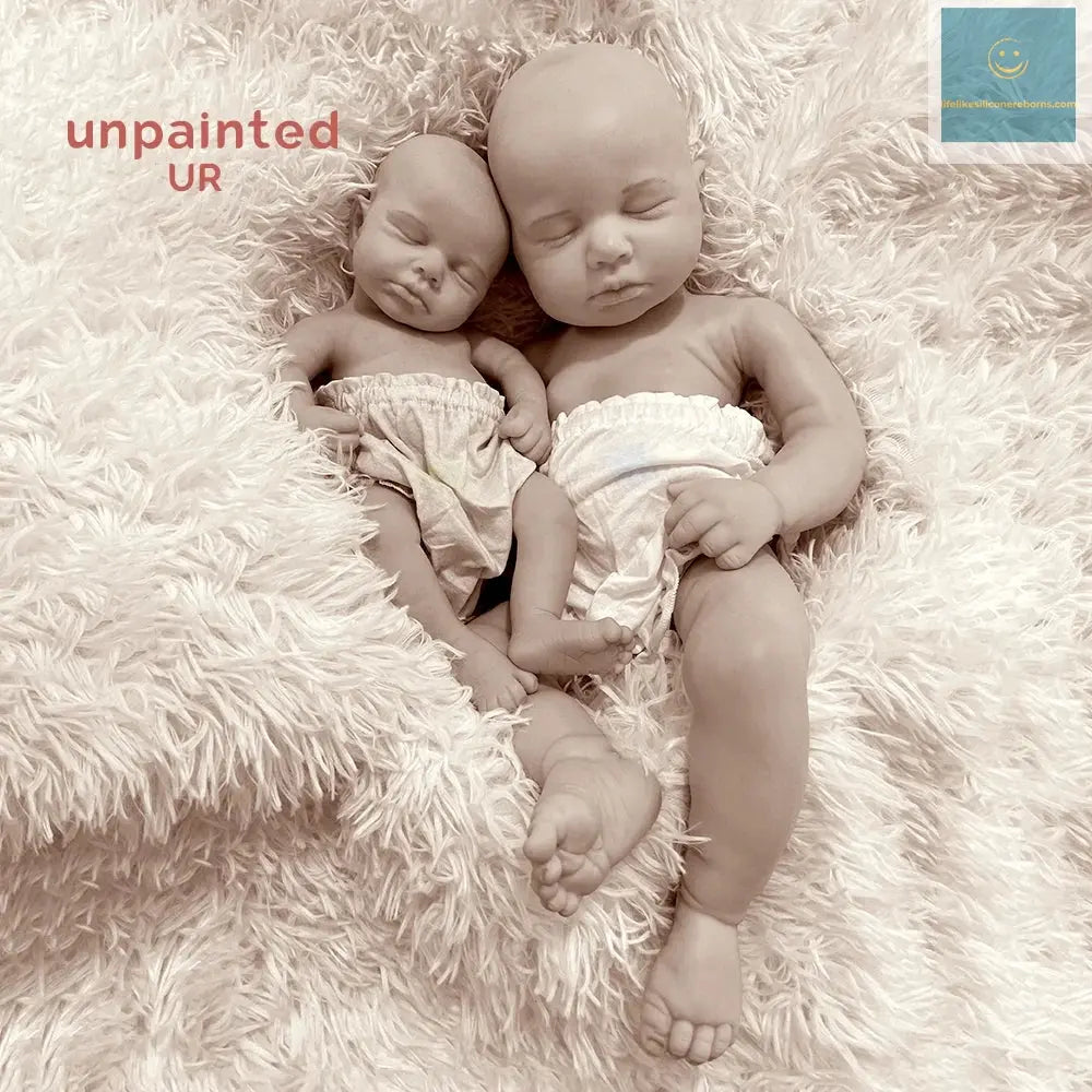 differnt months 2 Babies Artist Painted Collector Small 31Cm Newborn Baby Girl And Large 50Cm Full Silicone Reborn Dolls Loulou lifelikesiliconereborns.com